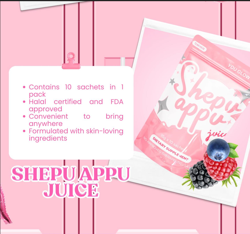 Shepu Appu Slimming Juice — You Glow Babe (15g x 10 Sachets)