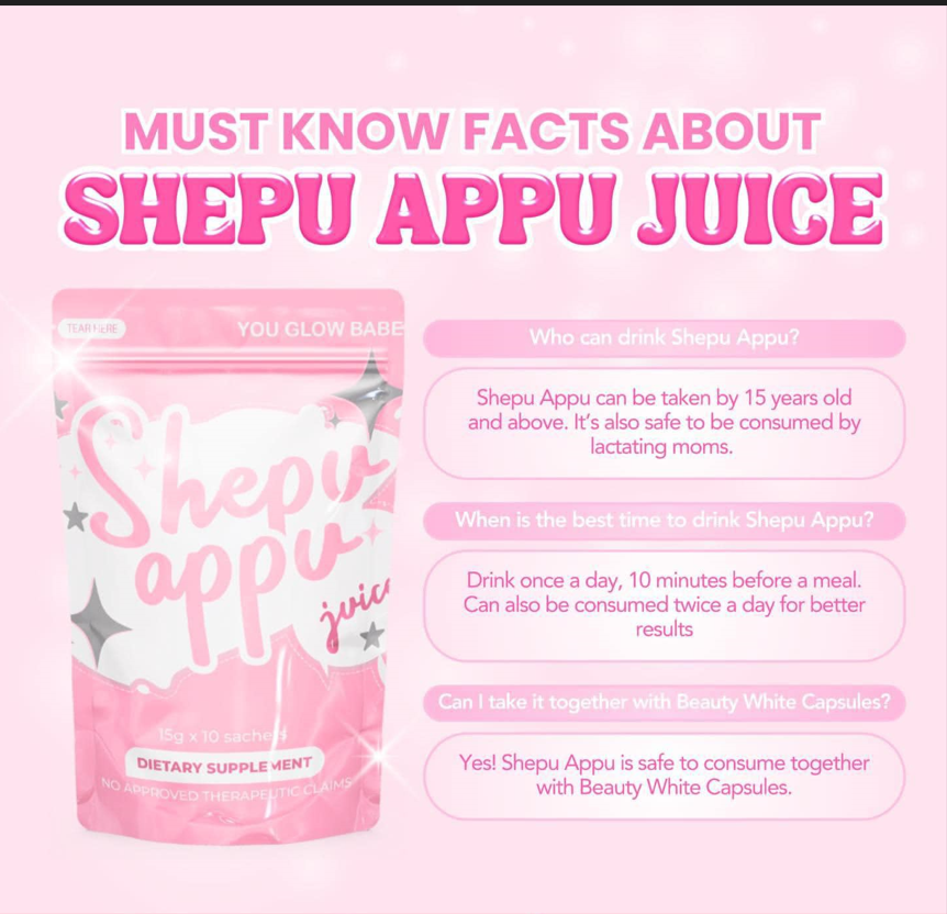 Shepu Appu Slimming Juice — You Glow Babe (15g x 10 Sachets)