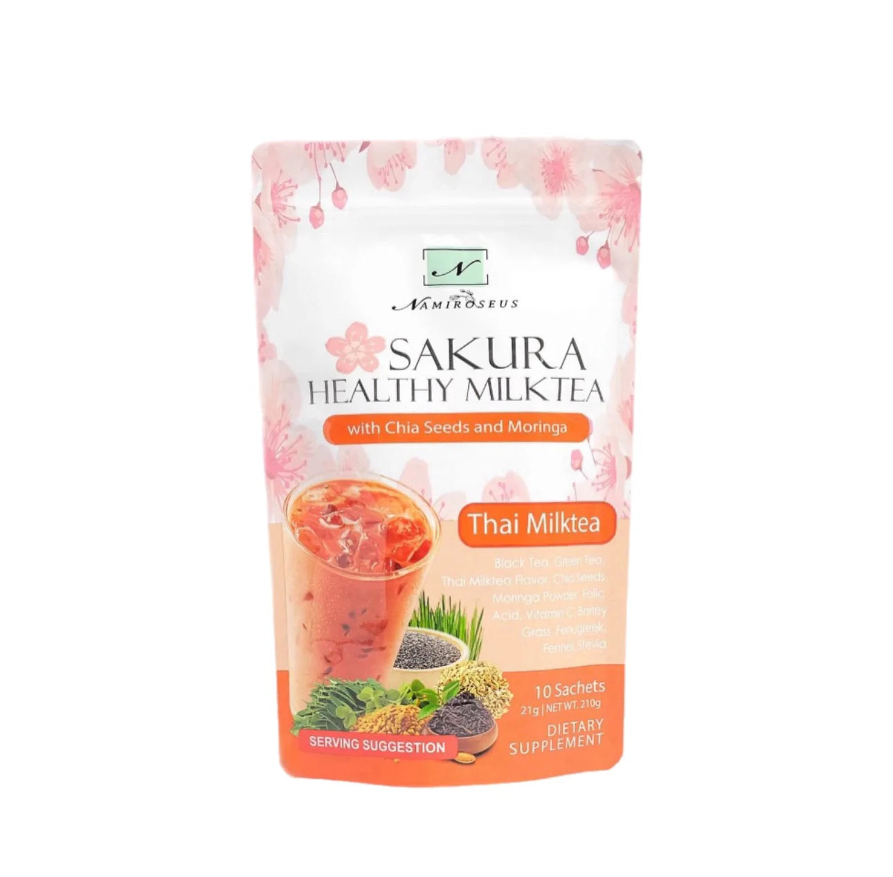 Namiroseus Sakura Healthy Milk tea l 210g - 10 sachets