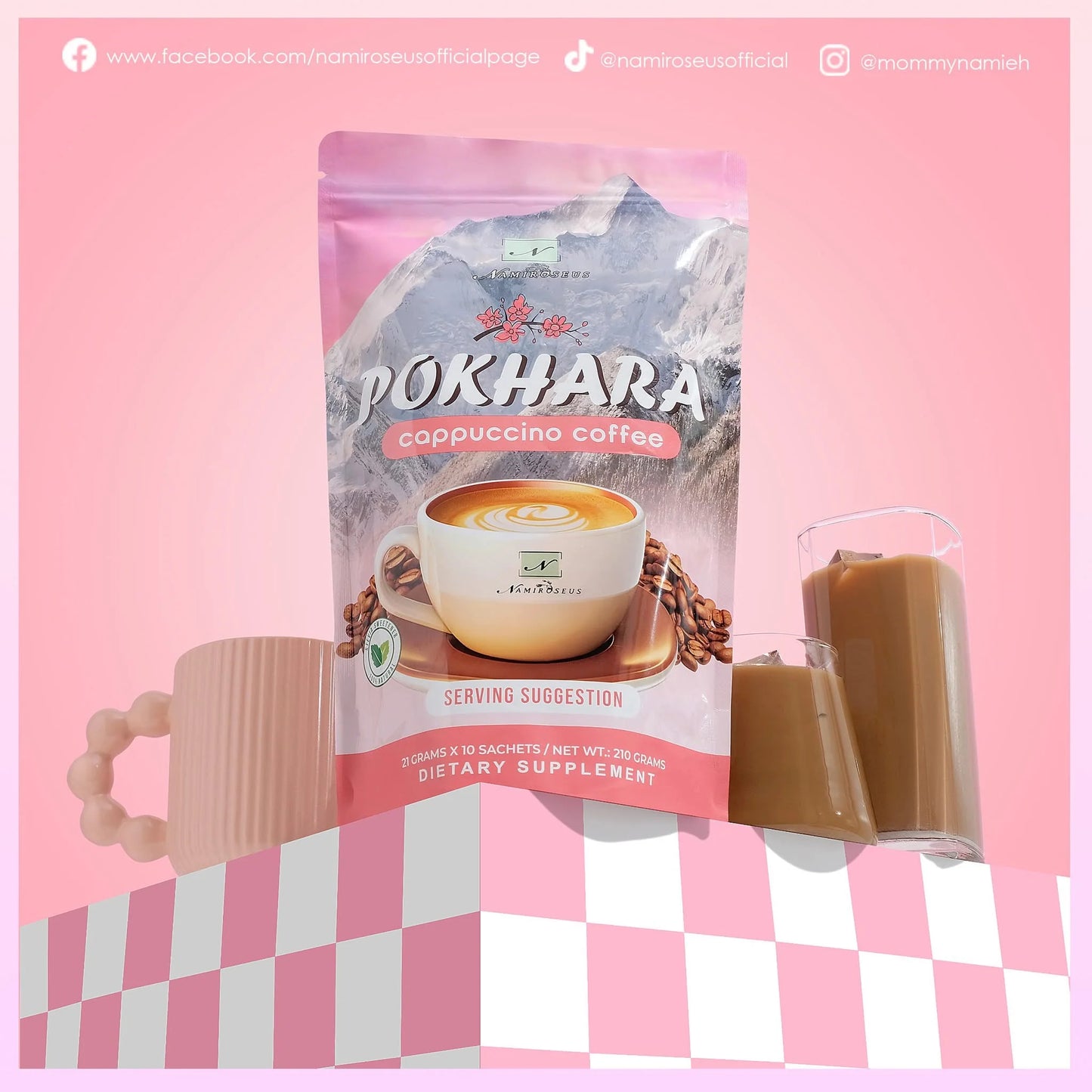 Namiroseus Pokhara Cappuccino Coffee l 210g - 10 Sachets