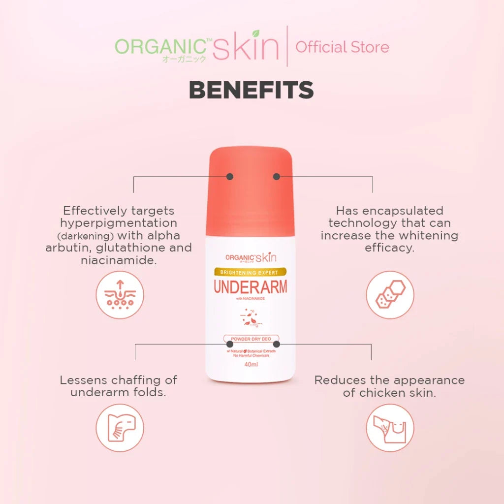 Organic Organic Skin Underarm Powder Dry Deodorant 40ml