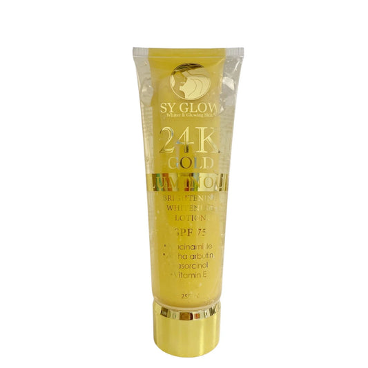SY Glow 24K Gold Luminous Brightening Whitening Lotion – SPF 75 (250ml)