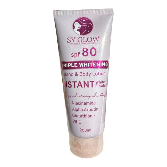 SY Glow Triple Whitening Hand & Body Lotion – SPF 80 (200ml)