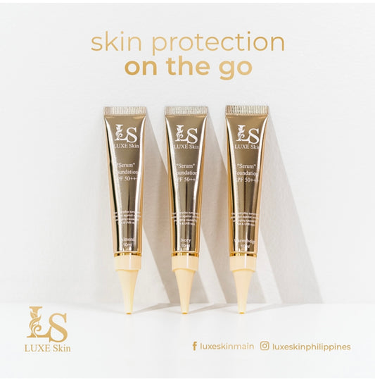 Luxe Skin Serum Foundation SPF 50+ – Warm Beige (10ml)